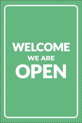 Custom Outdoor Yard Signs Multiple Sizes Welcome We Are Open