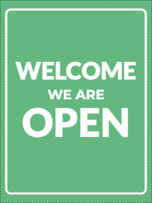 Custom Outdoor Yard Signs Multiple Sizes Welcome We Are Open