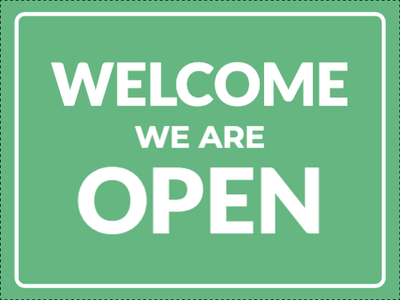 Custom Outdoor Yard Signs Multiple Sizes Welcome We Are Open