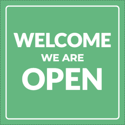 Custom Outdoor Yard Signs Multiple Sizes Welcome We Are Open