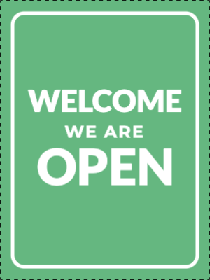 Custom Outdoor Yard Signs Multiple Sizes Welcome We Are Open