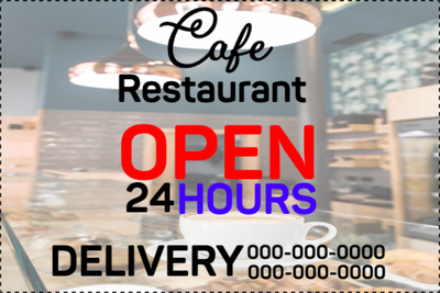 Custom Outdoor Yard Signs Multiple Sizes Cafe Restaurant