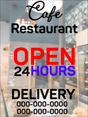Custom Outdoor Yard Signs Multiple Sizes Cafe Restaurant