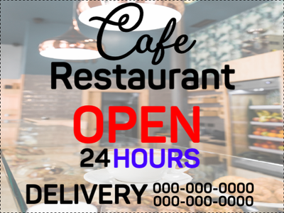Custom Outdoor Yard Signs Multiple Sizes Cafe Restaurant