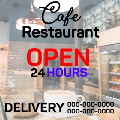 Custom Outdoor Yard Signs Multiple Sizes Cafe Restaurant
