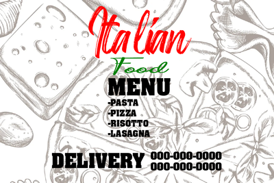 Custom Outdoor Yard Signs Multiple Sizes Italian Food
