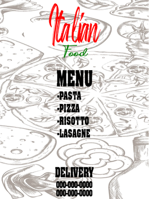 Custom Outdoor Yard Signs Multiple Sizes Italian Food