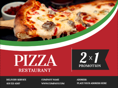 Custom Outdoor Yard Signs Multiple Sizes Pizza Restaurant