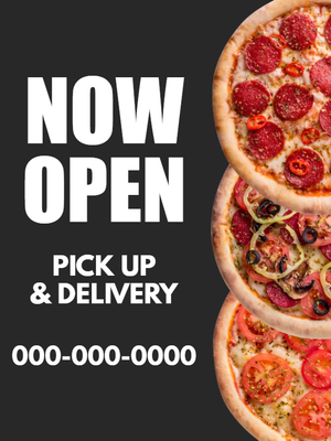 Custom Outdoor Yard Signs Multiple Sizes Pizza Pickup Delivery