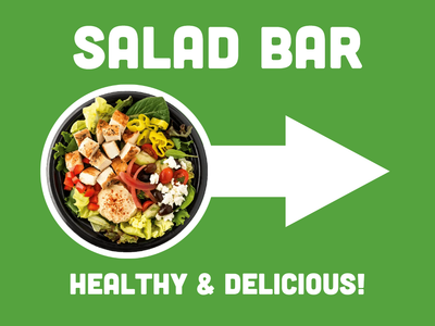 Custom Outdoor Yard Signs Multiple Sizes Salad Bar
