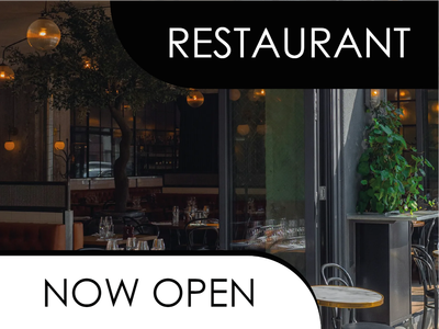 Custom Outdoor Yard Signs Multiple Sizes Restaurant Now Open