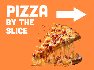 Custom Outdoor Yard Signs Multiple Sizes Pizza Slice