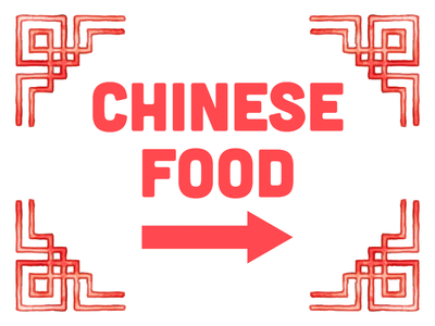 Custom Outdoor Yard Signs Multiple Sizes Chinese Food