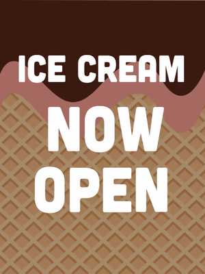 Custom Outdoor Yard Signs Multiple Sizes Ice Cream