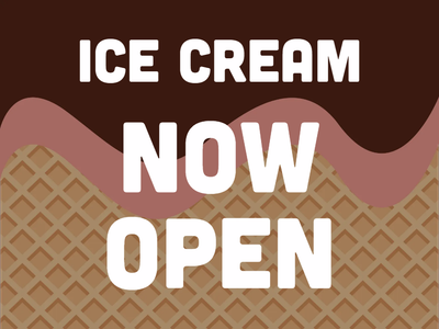 Custom Outdoor Yard Signs Multiple Sizes Ice Cream