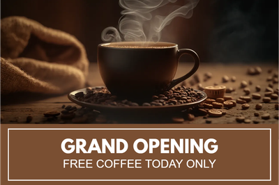 Custom Outdoor Yard Signs Multiple Sizes Free Coffee Today