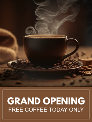 Custom Outdoor Yard Signs Multiple Sizes Free Coffee Today