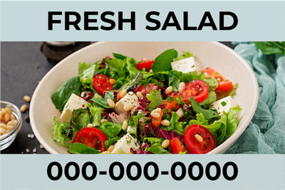 Custom Outdoor Yard Signs Multiple Sizes Fresh Salad