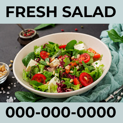 Custom Outdoor Yard Signs Multiple Sizes Fresh Salad