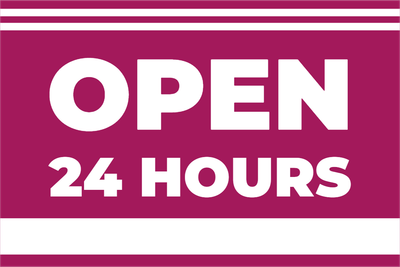 Custom Outdoor Yard Signs Multiple Sizes Twenty Four Hours