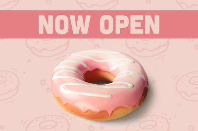 Custom Outdoor Yard Signs Multiple Sizes Donut Now Open