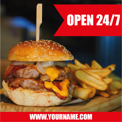 Custom Outdoor Yard Signs Multiple Sizes Open Restaurant