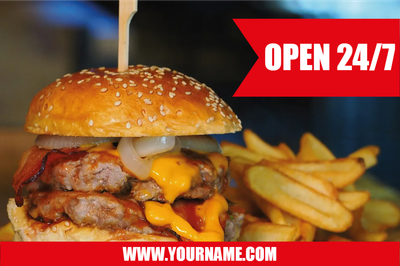 Custom Outdoor Yard Signs Multiple Sizes Open Restaurant