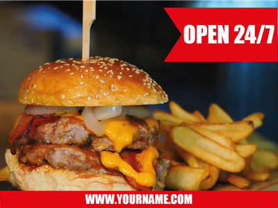 Custom Outdoor Yard Signs Multiple Sizes Open Restaurant