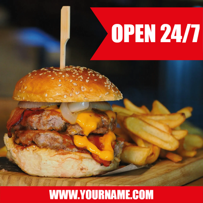 Custom Outdoor Yard Signs Multiple Sizes Open Restaurant