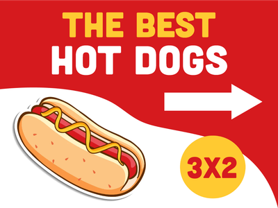 Custom Outdoor Yard Signs Multiple Sizes Best Hotdog