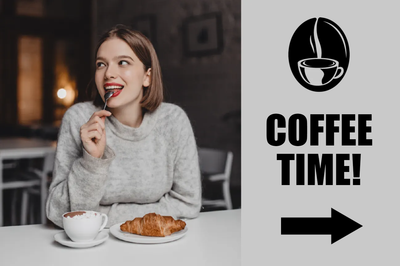 Custom Outdoor Yard Signs Multiple Sizes Coffee Time