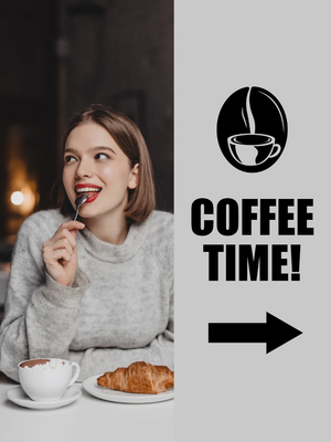 Custom Outdoor Yard Signs Multiple Sizes Coffee Time