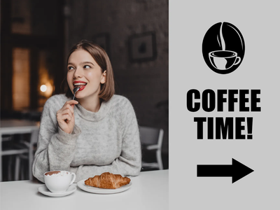 Custom Outdoor Yard Signs Multiple Sizes Coffee Time