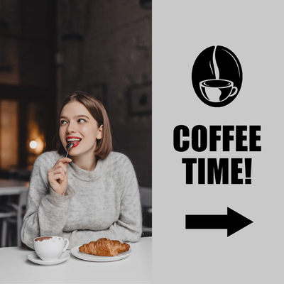 Custom Outdoor Yard Signs Multiple Sizes Coffee Time