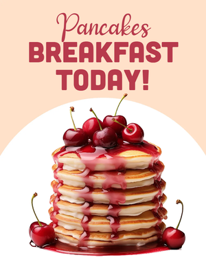 Custom Outdoor Yard Signs Multiple Sizes Pancakes Breakfast Today