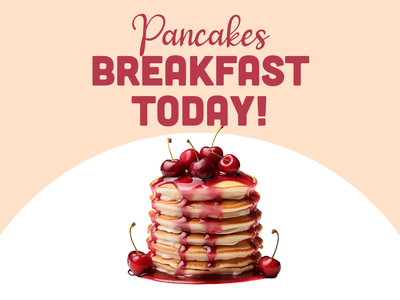 Custom Outdoor Yard Signs Multiple Sizes Pancakes Breakfast Today
