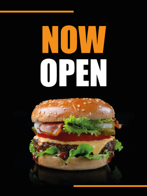 Custom Outdoor Yard Signs Multiple Sizes Burgers Now Open