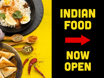 Custom Outdoor Yard Signs Multiple Sizes Indian Food Restaurant