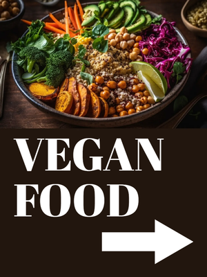 Custom Outdoor Yard Signs Multiple Sizes Vegan Food