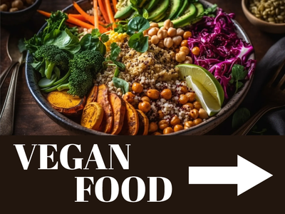 Custom Outdoor Yard Signs Multiple Sizes Vegan Food