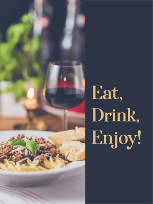 Custom Outdoor Yard Signs Multiple Sizes Eat Drink Enjoy