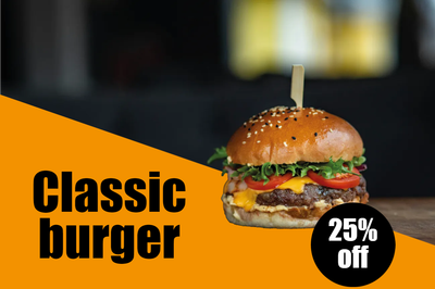 Custom Outdoor Yard Signs Multiple Sizes Classic Burger