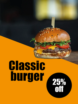 Custom Outdoor Yard Signs Multiple Sizes Classic Burger