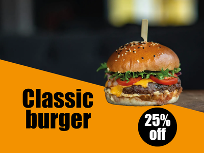 Custom Outdoor Yard Signs Multiple Sizes Classic Burger