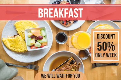 Custom Outdoor Yard Signs Multiple Sizes Breakfast Spot
