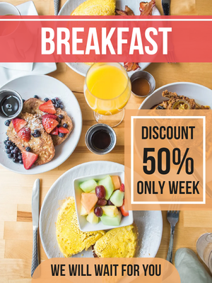 Custom Outdoor Yard Signs Multiple Sizes Breakfast Spot
