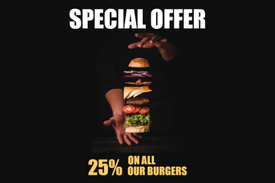 Custom Outdoor Yard Signs Multiple Sizes Burgers Special Offer