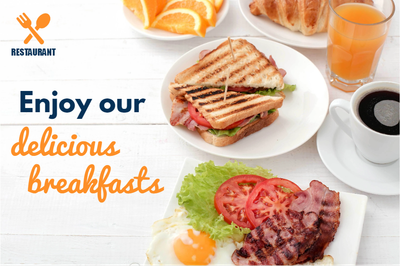 Custom Outdoor Yard Signs Multiple Sizes Delicious Breakfast