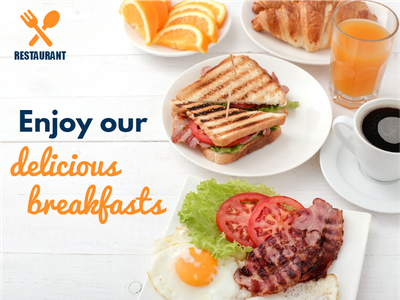Custom Outdoor Yard Signs Multiple Sizes Delicious Breakfast