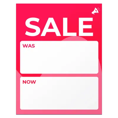 Custom Retail Cards Multiple Sizes Sale